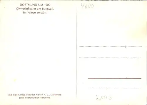 Dortmund um 1900 - Olympiatheater -695340