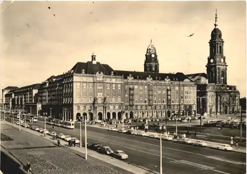 Dresden, Altmarkt mit Kreuzkirche und Thälmannstrasse -551928