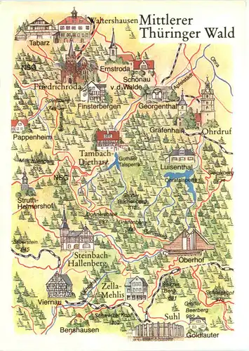 Mittlerer Thüringer Wald, Karte -551988