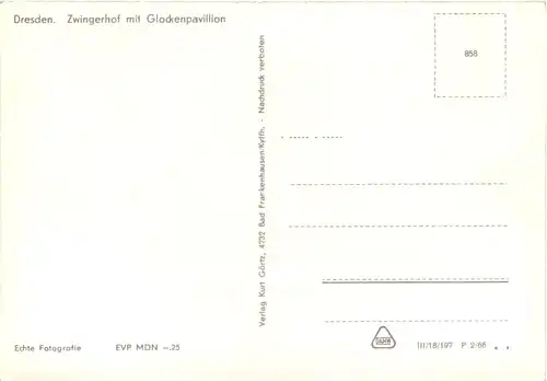 Dresden, Zwingerhof mit Glockenpavillion -551918