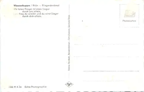 Rhön - Wasserkuppe mit Segelflugzeug -552024