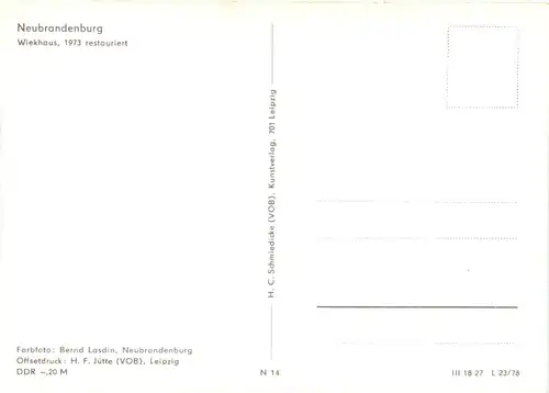 Neubrandenburg, Wiekhaus 1973 restauriert -551900