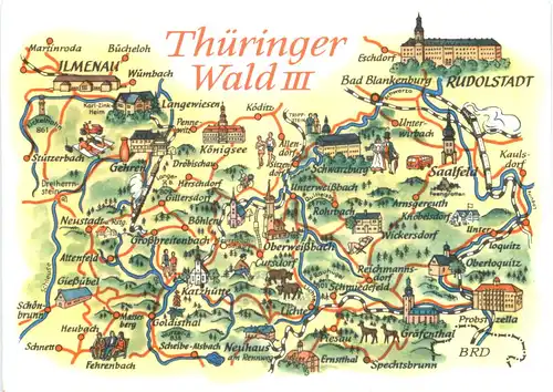 Thüringer Wald, Karte -551986