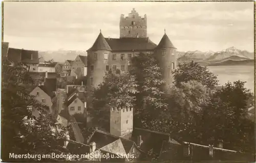 Meersburg, mit Schloss und Säntis -552248