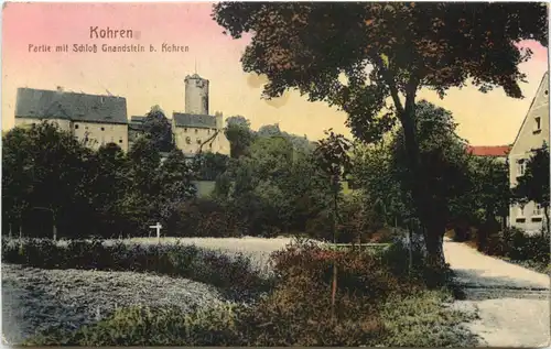 Kohren, Bez. Leipzig, Partie mit Schloss Grandstein -552962