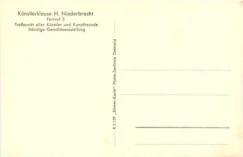 Künstlerklause H. Niederbracht, Schmallenberg i. Lippe -553380