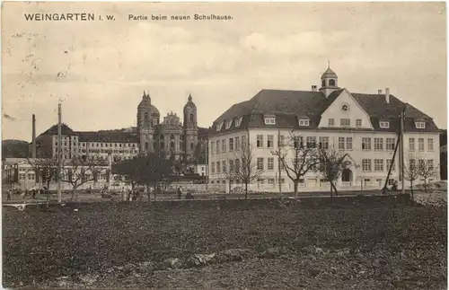 Weingarten i. W. Partie beim neuen Schulhause -553400