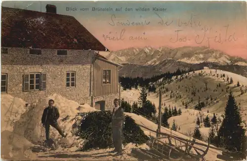 Blick vom Brünnstein auf den wilden Kaiser -553594