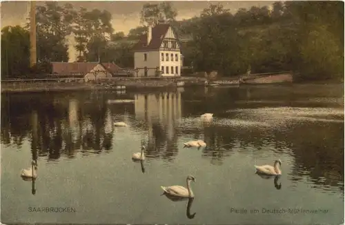 Saarbrücken, Partie am Deutsch-Mühlenweiher -553596