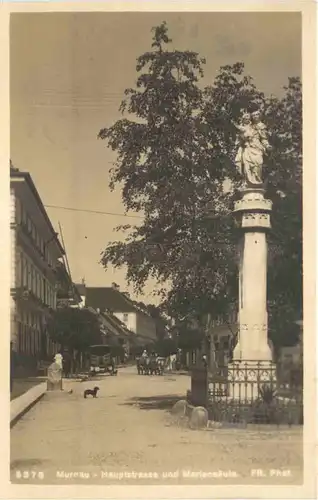 Murnau, Hauptstrasse und Mariensäule -553560