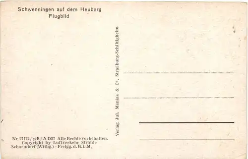 Schwenningen auf dem Heuberg - Flugbild -695672