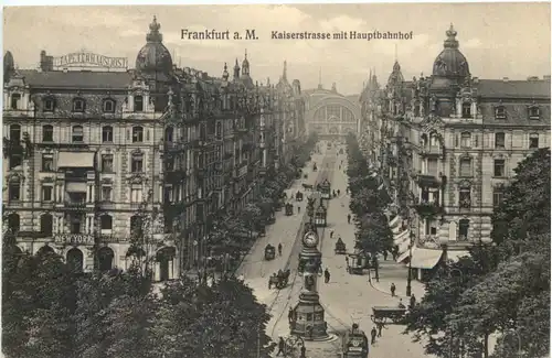 Frankfurt - Kaiserstrasse mit Hauptbahnhof -695812