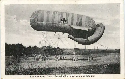 Eroberter franz. Fesselballon -696060