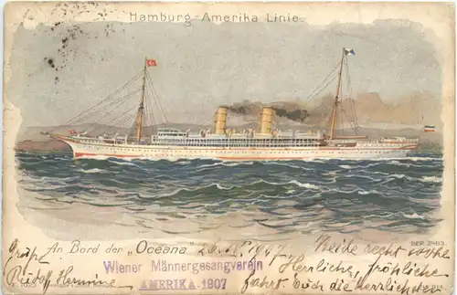 Hamburg-Amerika Linie - Bord der Oceana -696096