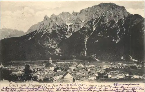 Gruss von Mittenwald a. Isar -696202