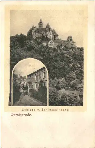 Wernigerode - Schloss mit Schlosseingang -696500