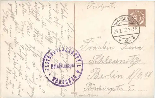 Warszawa - Belweder - Feldpost -696868