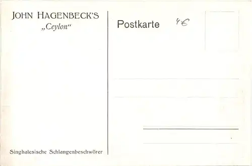 Ceylon - Singhalesische Schlangenbeschwörer -697058