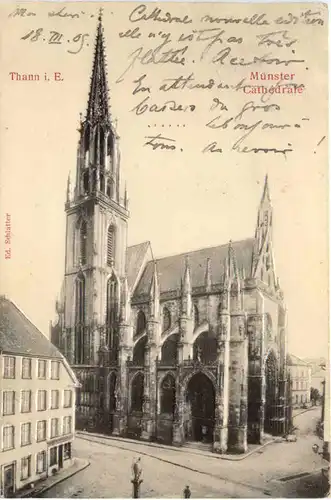 Thann im Elsass - Münster - Reliefkarte -696928