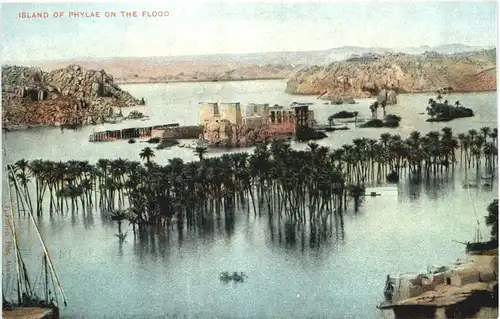Egypt - Island of Phylae on the flood -697104
