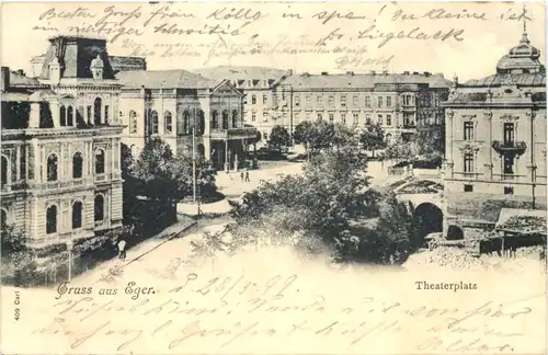Gruss aus Eger - Theaterplatz -697344