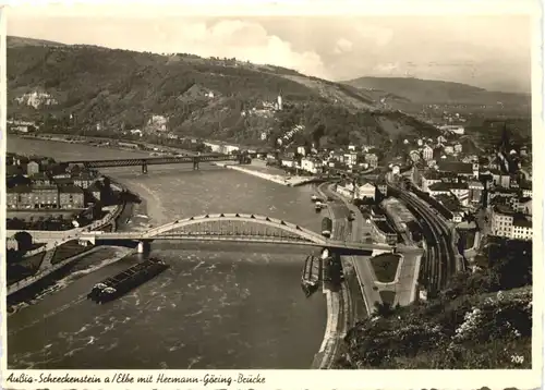 Aussig-Schrechenstein - Heremann Göring Brücke -697362