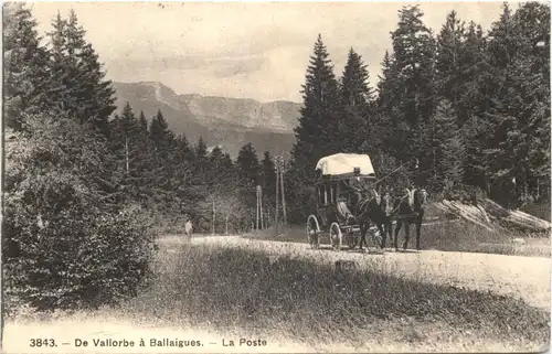 De Vallorbe a Ballaigues - La Poste - Postkutsche -697506