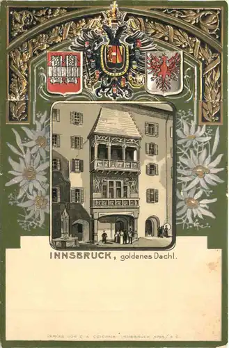 Innsbruck - goldenes Dachl - Litho -697562