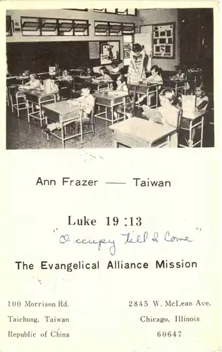 Taiwan - Ann Frazer - The Evangelical Alliance Mission -697566