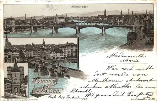 Gruss aus Basel - Litho -697480