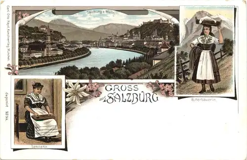 Gruss aus Salzburg - Litho -697606