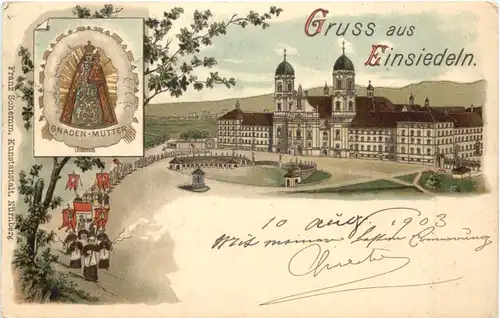 Gruss aus Einsiedeln - Litho -697900