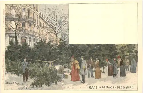 Mulhouse - Place de la Paix en Decembre - Litho -697950