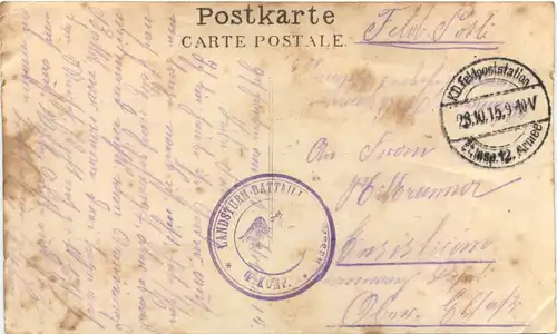 Grodno - Die zerstörtre Bahnbrücke - Feldpost -698170