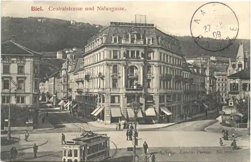 Biel - Centralstrasse und Nidaugasse -698392