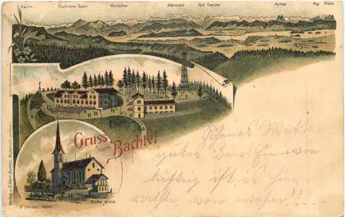 Gruss aus Bachtel - Litho -698574