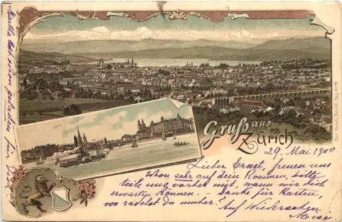 Gruss aus Zürich - Litho -698682