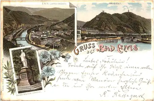 Gruss aus Bad Ems - Litho -698826