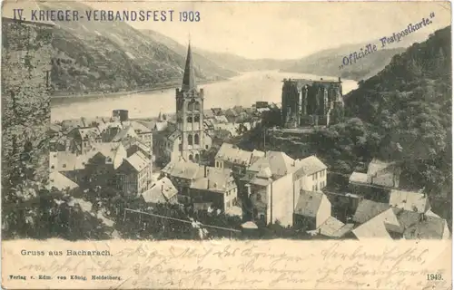 Gruss aus Bacharach - IV. Krieger Verbandsfest 1903 -698846