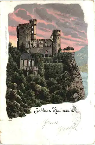 Schloss Rheinstein - Litho -698804