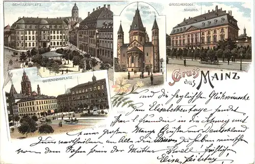Gruss aus Mainz - Litho 1896 -698872