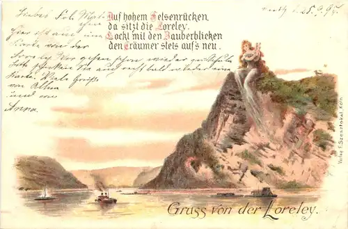 Gruss von der Loreley - Litho -698896