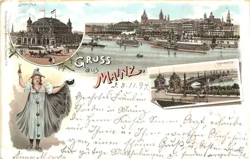 Gruss aus Mainz - Litho -698900