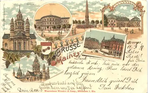 Gruss aus Mainz - Litho -698940