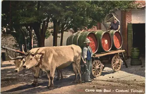 Carro con Buoi - Costumi Ticinesi -699160