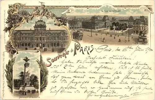 Souvenir de Paris - Litho -699332