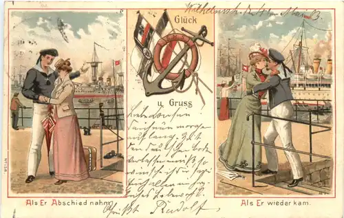 Marine - Glück und Gruss - Litho -699336