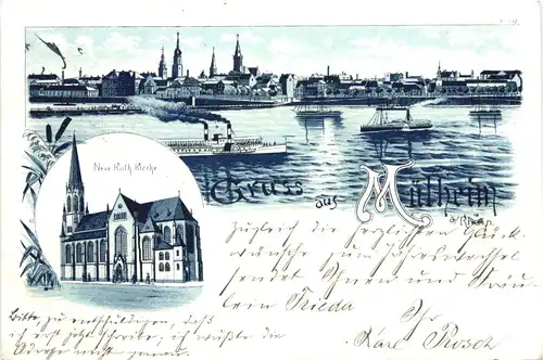 Gruss aus Mülheim am Rhein - Litho - Köln -699370