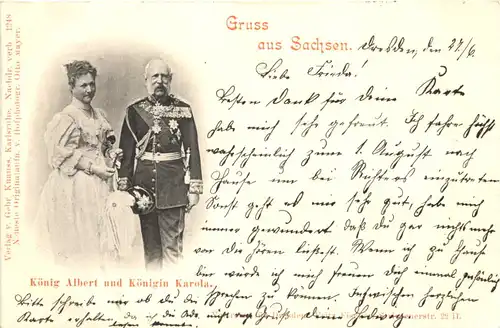 König Albert und Königin Karola von Sachsen -699838