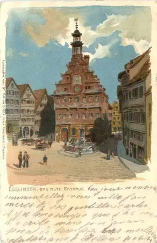 Esslingen - Das Alte Rathaus - Litho -699958